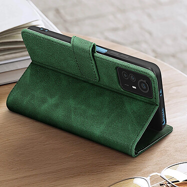 Acheter Avizar Housse pour Xiaomi Redmi Note 12S Portefeuille Clapet Support Vidéo Vert Foncé