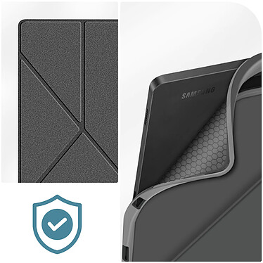 Avizar Étui pour Samsung Galaxy Tab S9 Plus Clapet Origami Support Différents Angles  Gris pas cher