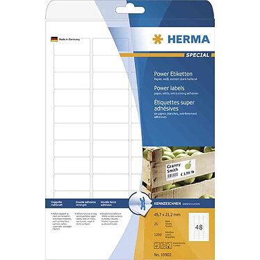 HERMA Power Etiquette SPECIAL, 25,4 x 16,9 mm, blanc