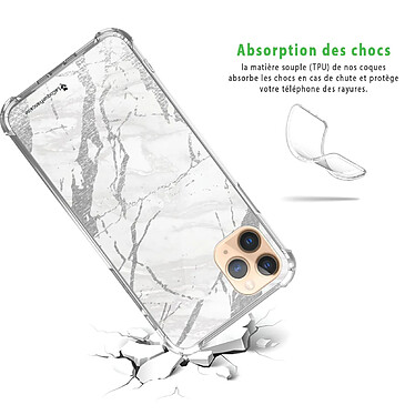 Avis LaCoqueFrançaise Coque iPhone 11 Pro anti-choc souple angles renforcés transparente Motif Marbre gris