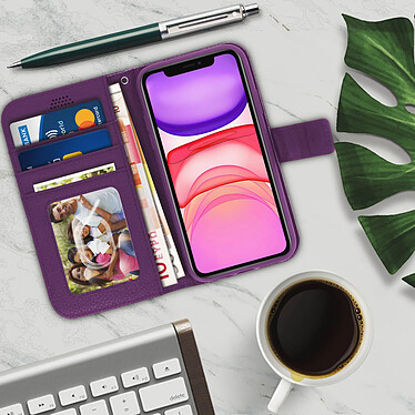 Avis Avizar Housse iPhone 11 Étui Folio Porte carte Support Vidéo Violet