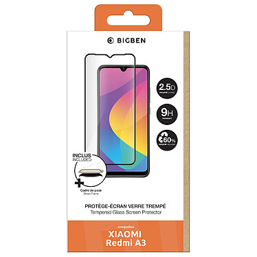 BigBen Connected Protection d'Écran pour Xiaomi Redmi A3 en Verre Trempé 2.5D avec SmartFrame Transparent pas cher