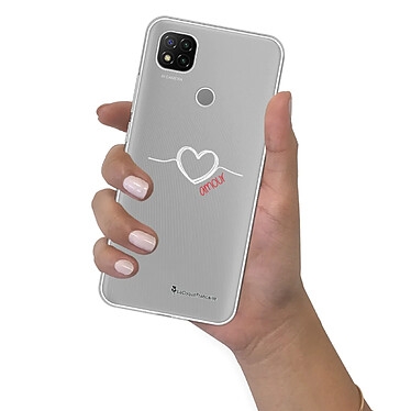 LaCoqueFrançaise Coque Xiaomi Redmi 9C 360 intégrale transparente Motif Coeur Blanc Amour Tendance pas cher