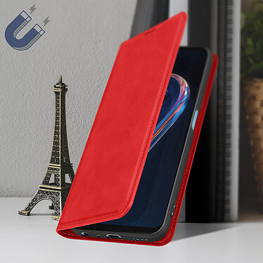 Avis Avizar Étui Portefeuille pour OnePlus Nord CE 2 Lite 5G / Realme 9 5G et 9 Pro Soft Touch Magnétique Support Vidéo  Rouge