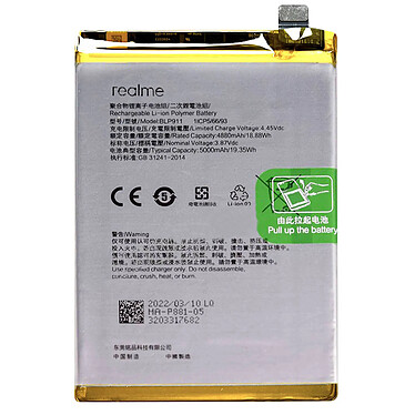 Clappio Batterie Interne pour Realme 9i 5000mAh 100% Compatible Remplace BLP911