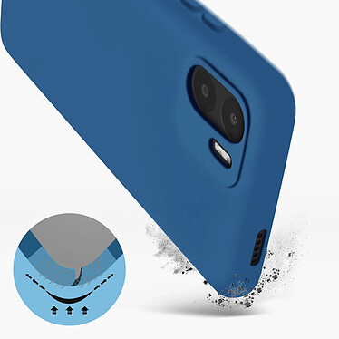 Avis Avizar Coque pour Xiaomi Redmi A1 et A2 Silicone Semi-rigide Finition Soft-touch Fine  bleu