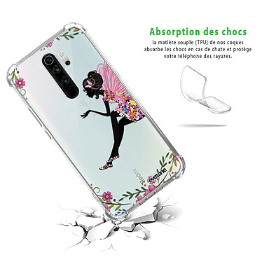 Avis Evetane Coque Xiaomi Redmi Note 8 Pro anti-choc souple angles renforcés transparente Motif Fée Fleurale