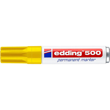 Avis EDDING Marqueur Permanent 500 Corps Alu Jaune Pointe Large Biseautée 2-7 mm x 5