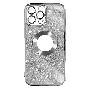 Avizar Coque pour iPhone 12 Pro Max Paillette Amovible Silicone Gel  Argent