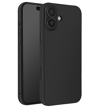 Avizar Coque pour iPhone 16 Silicone Souple Design Fin Léger Noir