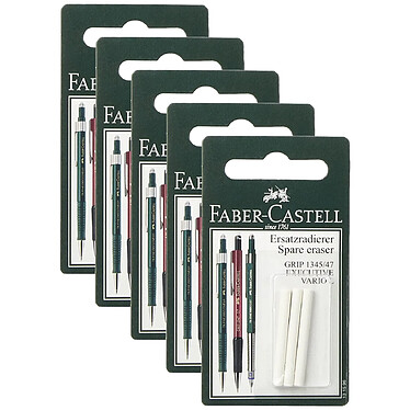 FABER-CASTELL Blister Lot 3 Gommes de rechange pour GRIP 1345/1347/EXECUTIVE x 5