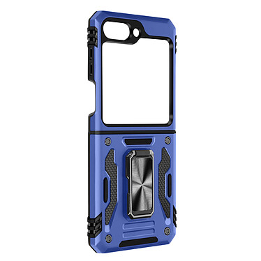 Avizar Coque Bague pour Samsung Galaxy Z Flip 5 Antichoc Série ArmoRing Bump  Bleu Nuit