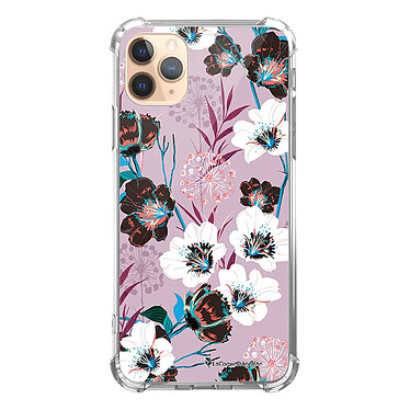 LaCoqueFrançaise Coque iPhone 11 Pro anti-choc souple angles renforcés transparente Motif Fleurs parme