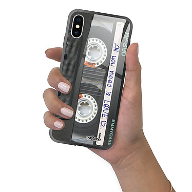 Evetane Coque en verre trempé iPhone Xs Max Cassette pas cher