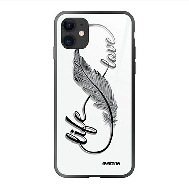 Evetane Coque iPhone 11 Coque Soft Touch Glossy Love Life Design