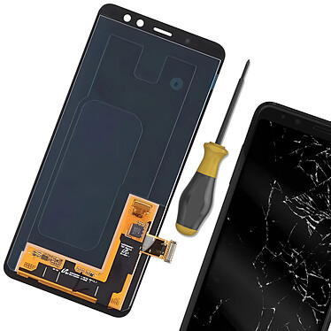 Acheter Clappio Bloc Complet pour Samsung Galaxy A8 2018 Écran LCD et Vitre Tactile Noir