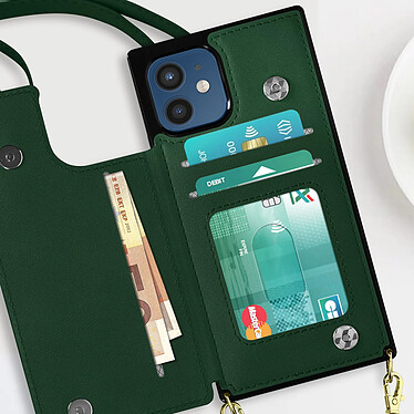 Avis Avizar Coque Cordon iPhone 12 Mini Multifonction Avec Lanière - vert