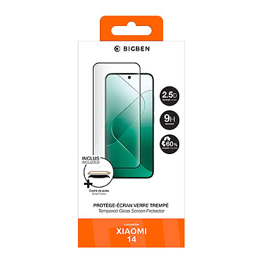 Acheter BigBen Connected Protection d'Écran pour Xiaomi 14 en Verre Trempé 2.5D avec SmartFrame Transparent