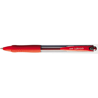 UNI-BALL Stylo bille Laknock SN100/10 rétractable grip pointe moyenne 1mm Rouge x 12