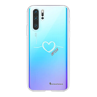 LaCoqueFrançaise Coque Huawei P30 Pro/ P30 Pro New Edition silicone transparente Motif Coeur Blanc Amour ultra resistant