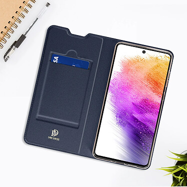 Avis Dux Ducis Housse pour Samsung Galaxy A73 5G Clapet Porte-carte Fonction Support  bleu nuit