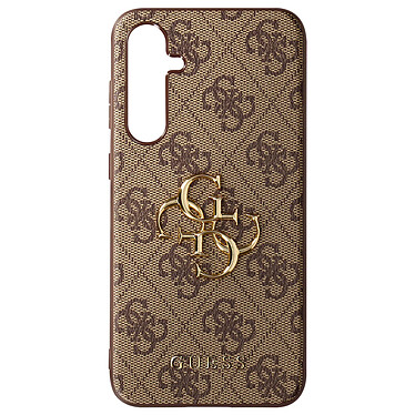 Guess Coque pour Samsung Galaxy S23 FE série 4G Big Metal Logo Marron