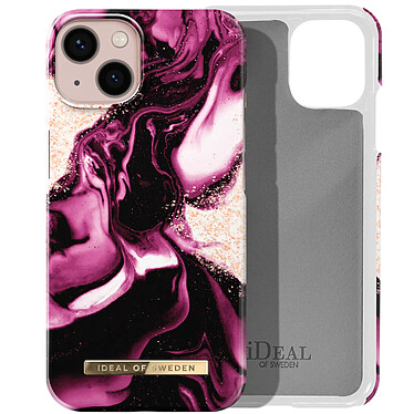 iDeal of Sweden Coque pour iPhone 13 Marbré Luxe Ultra fine Golden Ruby Marble Rose