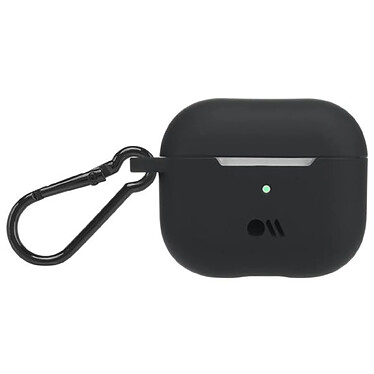 CASE MATE Coque pour Airpods 3 Tough en Silicone avec Accrochage Métallique Noir