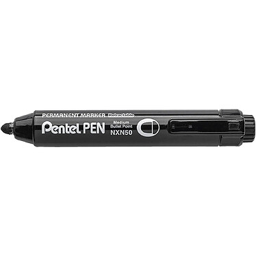 PENTEL Marqueur permanent NXN50 rétractable, noir x 12