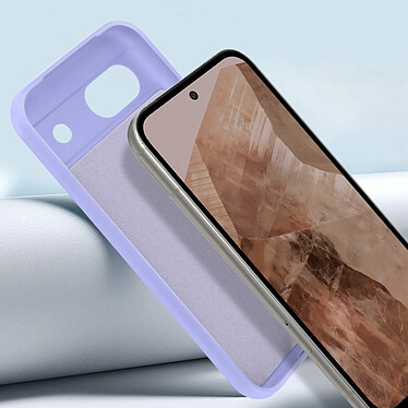 Avizar Coque pour Google Pixel 8A Silicone Finition Soft-touch avec Dragonne Violet pas cher