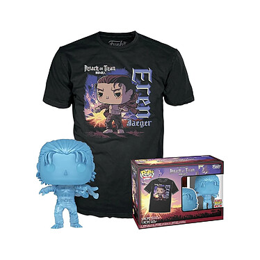 L'Attaque des Titans - Set figurine et T-Shirt POP! Eren w/ marks - Taille M