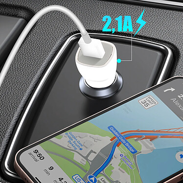 Avis Avizar Pack Chargeur secteur 2.1A et Chargeur voiture 2.1A avec Câble Lightning  Blanc