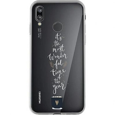 BigBen Connected Coque pour Huawei P20 Lite Rigide avec Motifs Wonderful Time Transparent