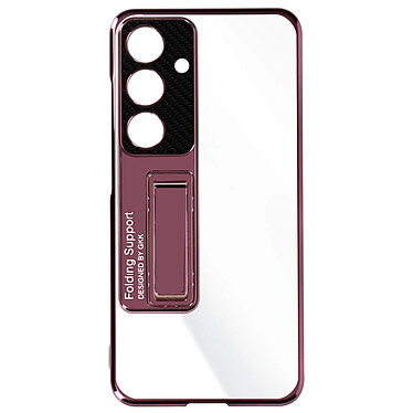 Avizar Coque pour Samsung S24 Dos Rigide Contour Souple avec Béquille Support Bordeaux