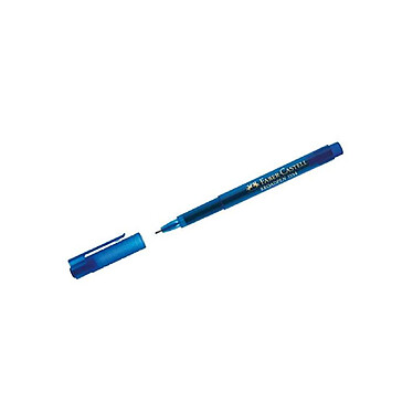 FABER-CASTELL Stylo feutre Fineliner Broadpen pointe large bleu x 10