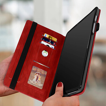 Avis Avizar Étui pour Realme Pad Mini Motif Papillon Fleurs Rangement cartes Support vidéo  rouge