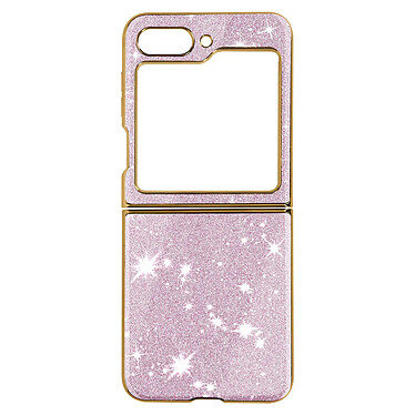 Avizar Coque pailletée pour Samsung Galaxy Z Flip 5 Rigide  Rose