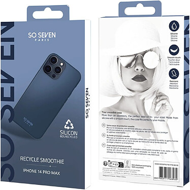 Avis So Seven Coque pour iPhone 14 Pro Max SMOOTHIE RECYCLE Bleu