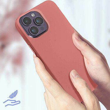 Acheter Avizar Coque pour iPhone 14 Pro Max Silicone Semi-rigide Finition Soft-touch Fine  rose