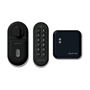 Igloohome - Pack serrure intelligente Retrofit + Keypad + Bridge - OE1 + EK1 + EB1