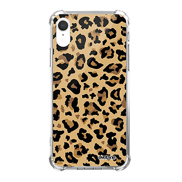 Evetane Coque iPhone Xr anti-choc souple angles renforcés transparente Motif Léopard Beige