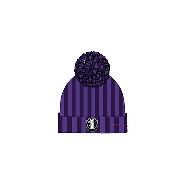 Mercredi - Bonnet Pom-Pom Logo Nevermore