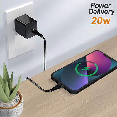 Avis LinQ Câble USB-C vers Lightning Power Delivery 3.0 5A / 20W Longueur 1.2m  Noir