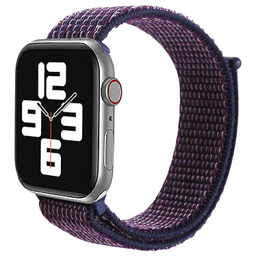 Avizar Bracelet pour Apple Watch 41mm et 40mm et 38 mm Nylon Tissé violet foncé Ajustable par Scratch