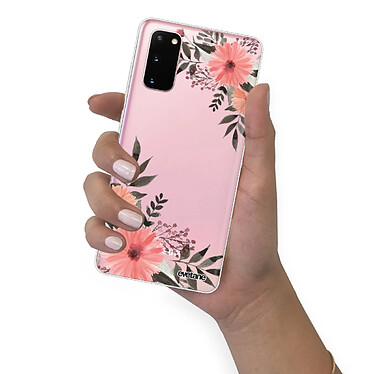 Evetane Coque Samsung Galaxy S20 360 intégrale transparente Motif Fleurs roses Tendance pas cher