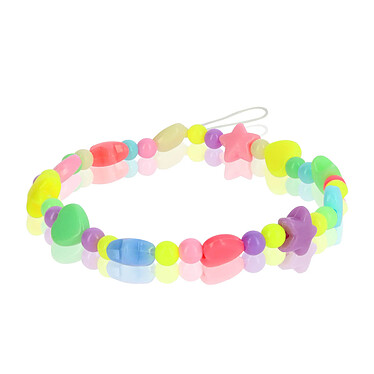 Avizar Bijou de Téléphone Bracelet à Cœur et Étoiles multicolore Collection Summer pas cher