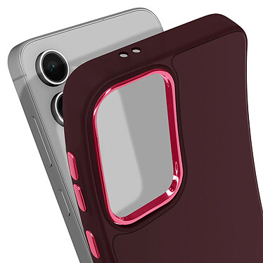 Acheter Avizar Coque pour Samsung Galaxy S24 FE Silicone Contour Caméra Métallisé Bordeaux