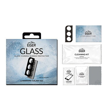 Avis Eiger Protection de Caméra pour Samsung Galaxy S21 en Verre Trempé Premium 3D Noir transparent