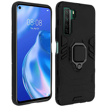 Avizar Coque Huawei P40 Lite 5G Bi-matière Bague Métallique Support Vidéo - noir