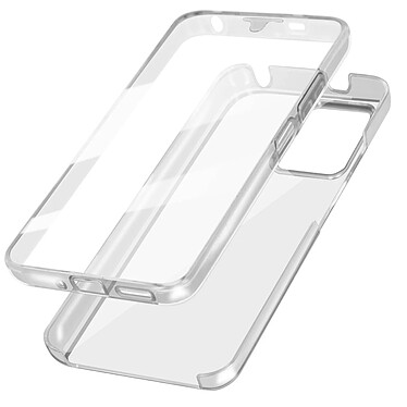 Avizar Coque Intégrale pour Xiaomi Redmi Note 12 Pro 5G Arrière Rigide et Avant Souple Transparent